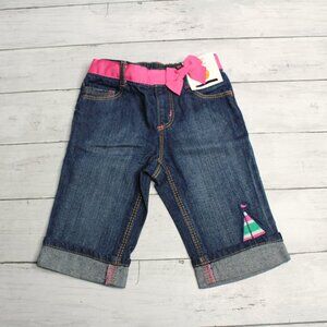 Gymboree Baby Girl's Blue Jean Capri Pants Size 12-18 Months Sailor